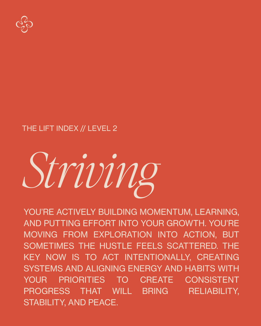 Striving — The Lift Index Level 2